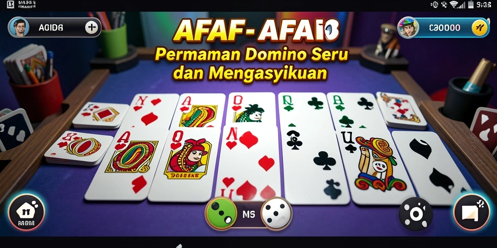 Screenshot utama AFAF menampilkan gameplay Domino yang seru.
