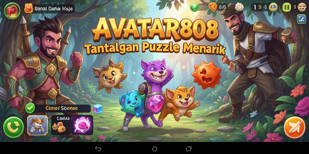 Tampilan gameplay AVATAR808 dengan tantangan puzzle yang menarik dan interaktif.
