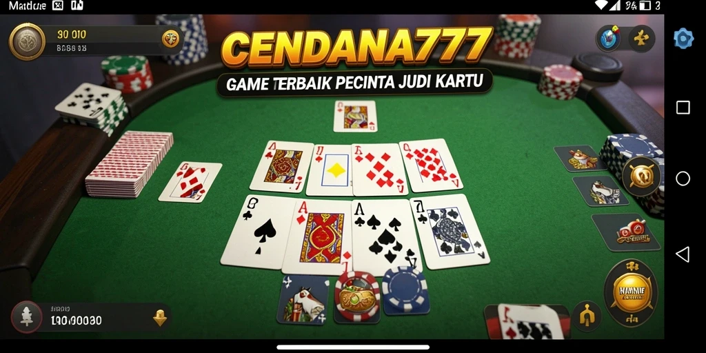 Tampilan menarik gameplay Gaple CENDANA777 yang seru.