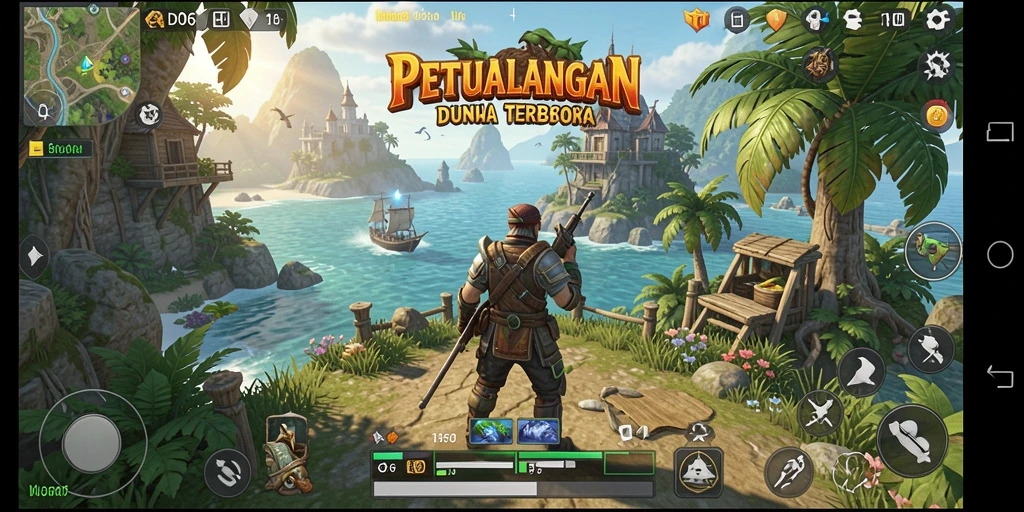 Tampilan gameplay D06 yang menakjubkan dalam dunia terbuka.