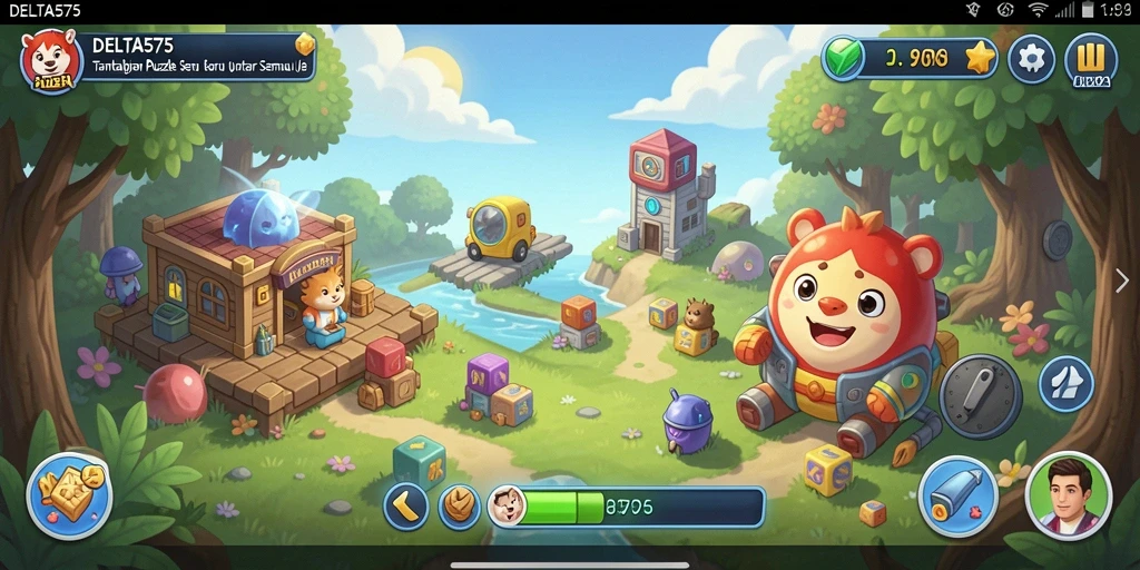Tampilan gameplay seru dari DELTA575 dengan berbagai tantangan puzzle.