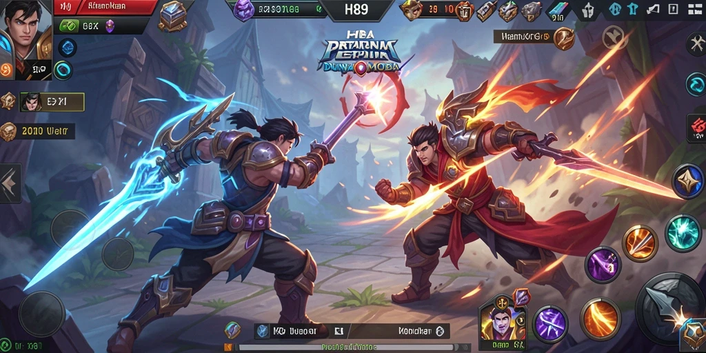 Tampilan gameplay H89 yang menegangkan dalam pertempuran MOBA.