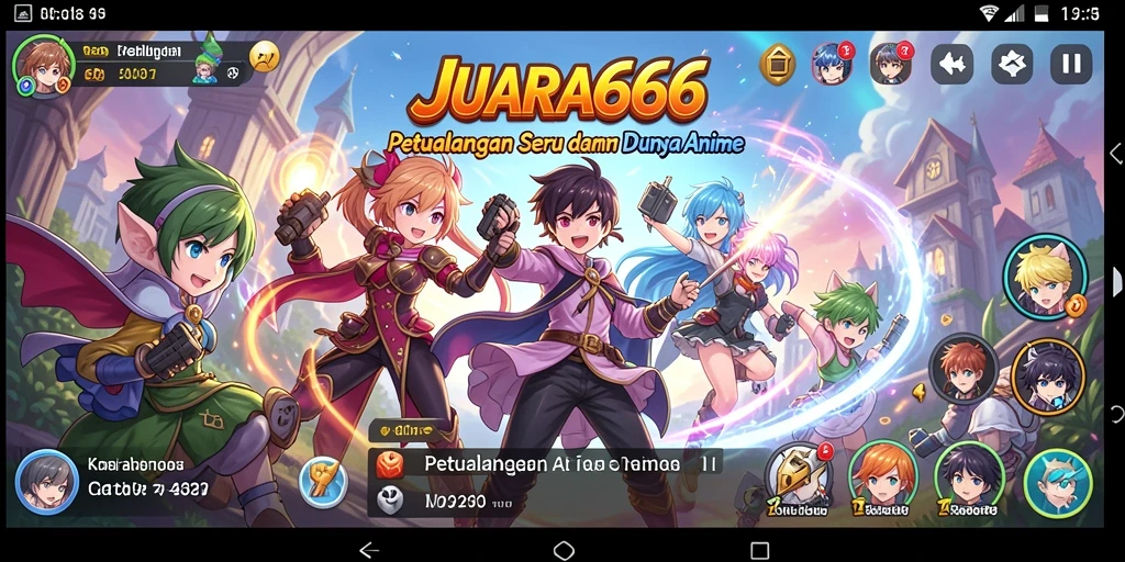 Tampilan gameplay yang mengasyikkan dalam <strong>JUARA666</strong> dengan karakter anime yang menarik.