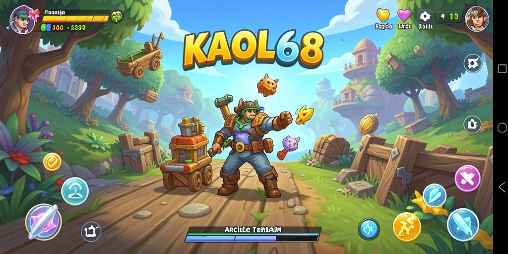 Screenshot KAOL68 menampilkan aksi seru dalam gameplay Arcade.