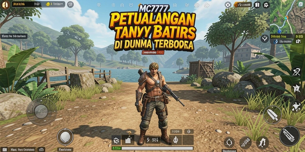 Tampilan gameplay MC777 di dunia terbuka yang luas dan interaktif.
