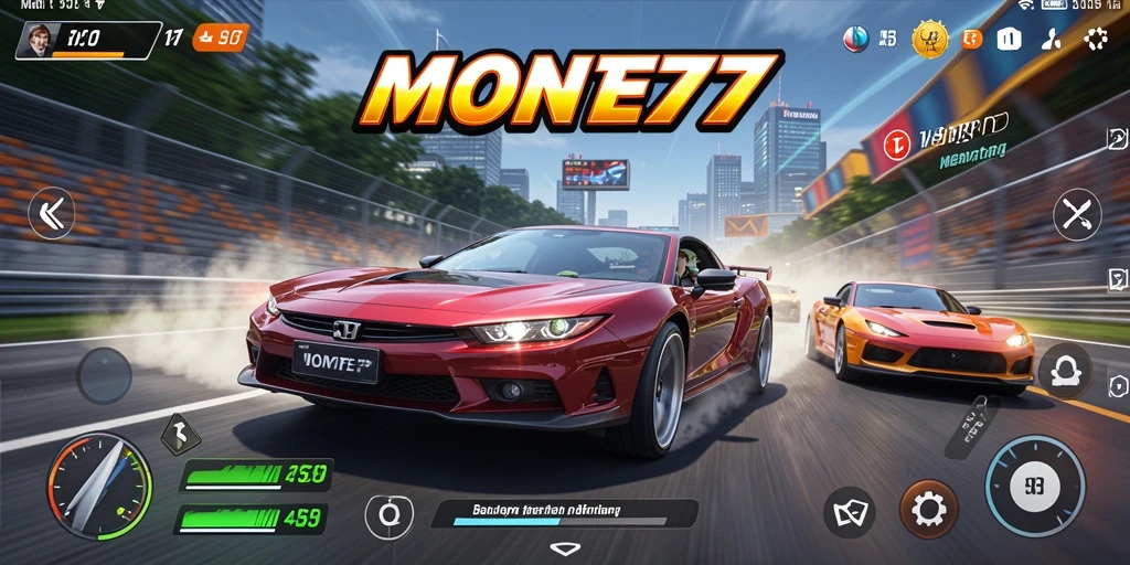 Tangkapan layar gameplay balapan di MONTE77 yang seru.
