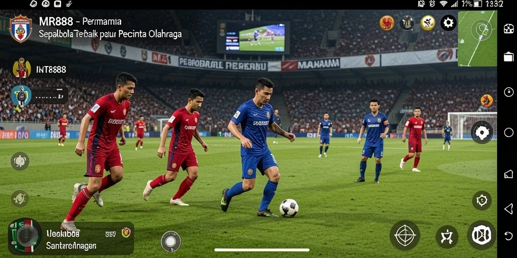 Screenshot MR888 menampilkan aksi seru permainan sepakbola.