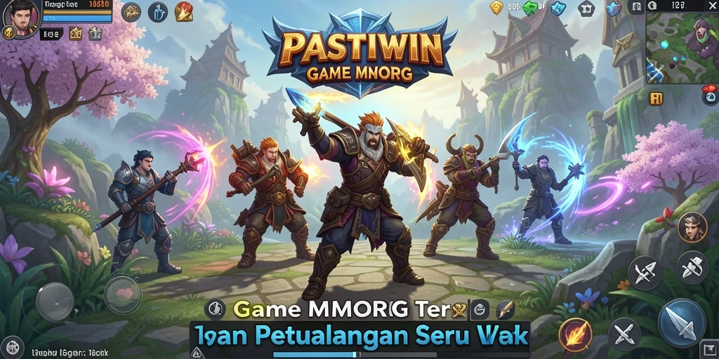 Tampilan gameplay PASTIWIN dengan petualangan seru di dunia MMORPG.