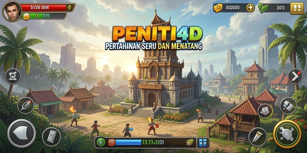 Screenshot menampilkan aksi pertahanan menara yang mendebarkan.