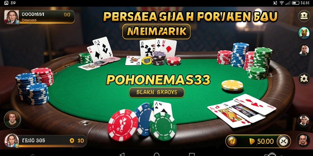 Gameplay seru POHONEMAS33 dengan pemain aktif dan turnamen Poker.