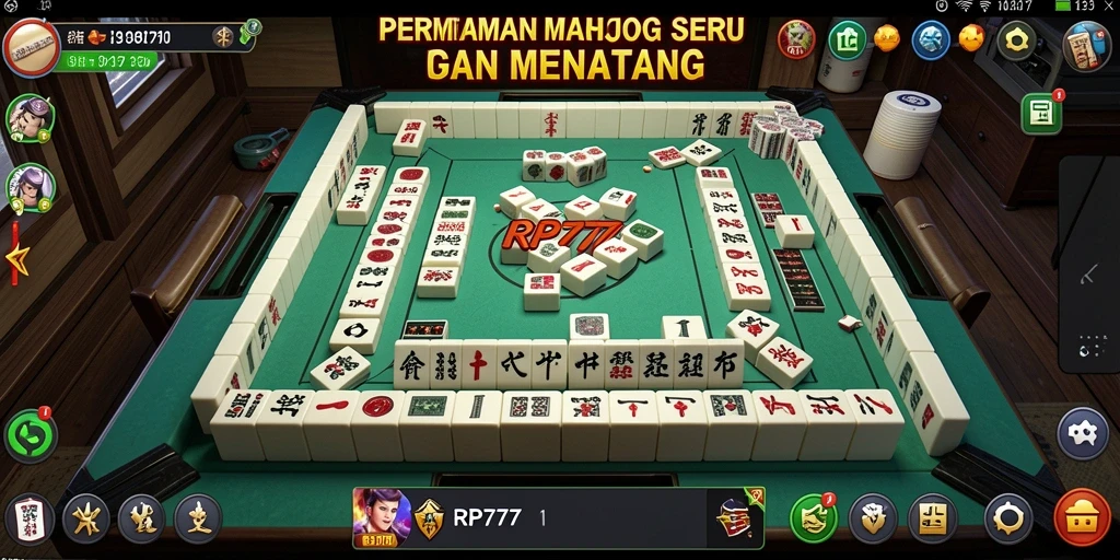 Screenshot RP777 menampilkan gameplay Mahjong yang menarik dan dinamis.