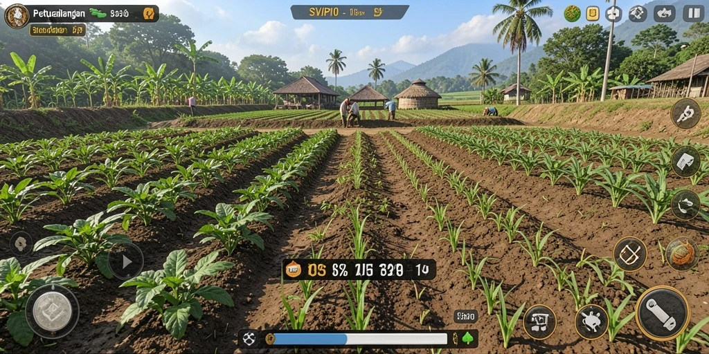 Tampilan gameplay menarik dari <strong>SVIP10</strong> dengan berbagai aktivitas bertani.