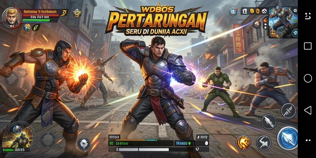 Tangkapan layar gameplay WDBOS menampilkan aksi pertarungan yang mendebarkan.