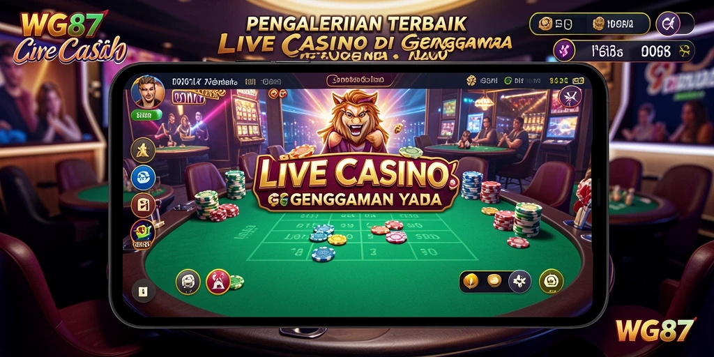 Tampilan gameplay Live Casino WG87 yang memukau dan interaktif.
